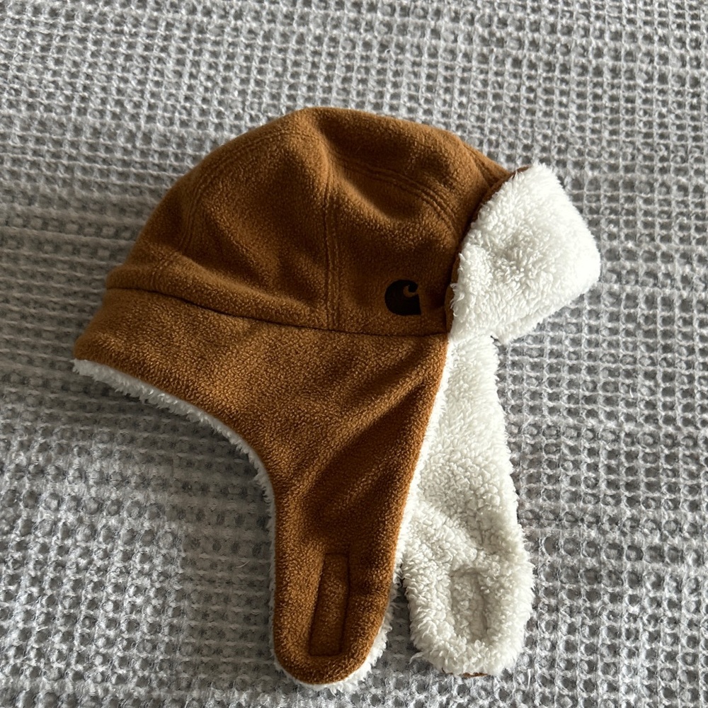 Carhartt Tan and Cream Kids Winter Hat